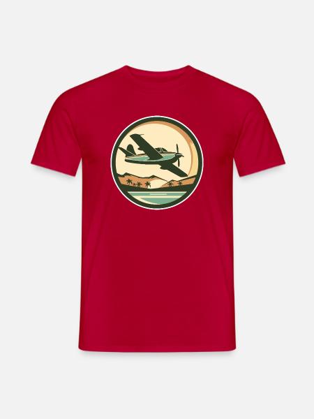 Flugzeug - Männer T-Shirt - Rot