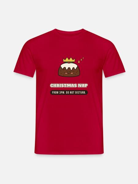 Weihnachtsschläfchen: Ab 15 Uhr, nicht stören - Männer T-Shirt - Rot