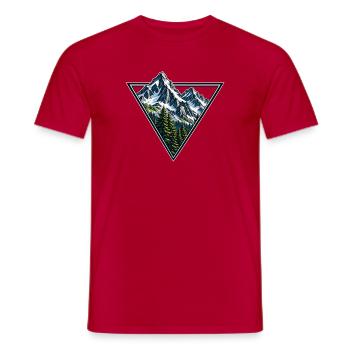 Mountain Spirit – Berge, Wald & Outdoor Adventure - Männer T-Shirt - Rot - Vorne - AI Model Male 178 dark (178cm)