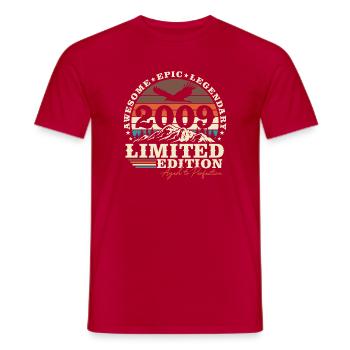 Original 2009 Jahrgang Vintage Geburtstag Geschenk - Männer T-Shirt - Rot - Vorne - AI Model Male 178 dark (178cm)