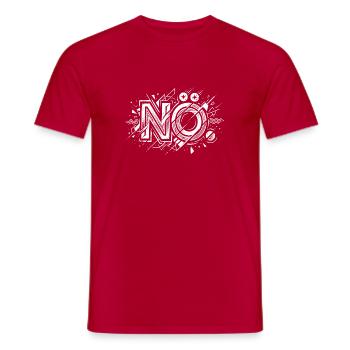 NÖ – Nein ist auch eine Antwort - Männer T-Shirt - Rot - Vorne - AI Model Male 178 dark (178cm)