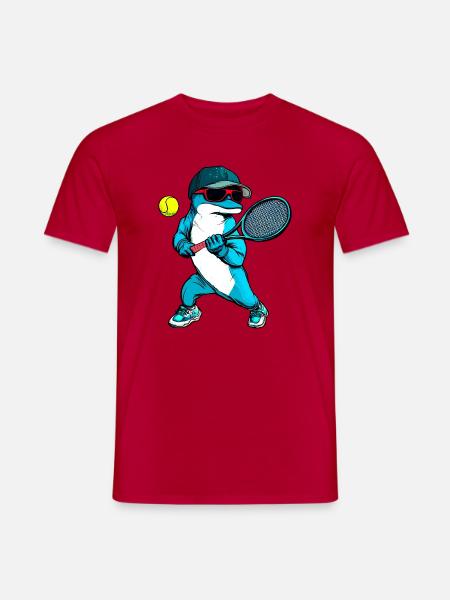 Delfin Tennis - Männer T-Shirt - Rot