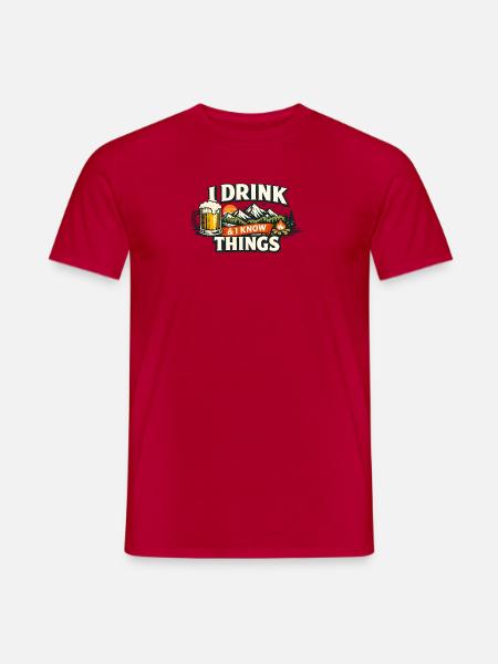 Bierberge Lagerfeuer Grafik - Männer T-Shirt - Rot