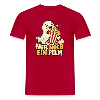 Popcorngeist beim Filmabend - Männer T-Shirt - Rot - Vorne - AI Model Male 178 dark (178cm)