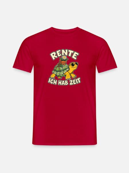 Rente – Schildkröte hat Zeit - Männer T-Shirt - Rot