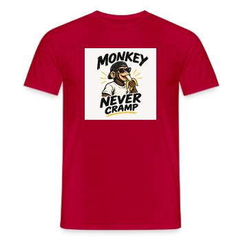 Mokey never cramps - Männer T-Shirt - Rot - Vorne - AI Model Male 178 dark (178cm)