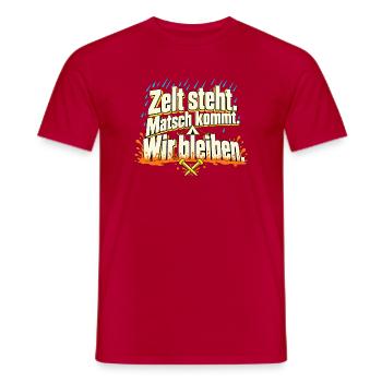 Festival Camper Festival Camping Matsch Zeltplatz - Männer T-Shirt - Rot - Vorne - AI Model Male 178 dark (178cm)