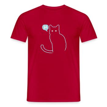 Die Mu-Katze - Männer T-Shirt - Rot - Vorne - AI Model Male 178 dark (178cm)