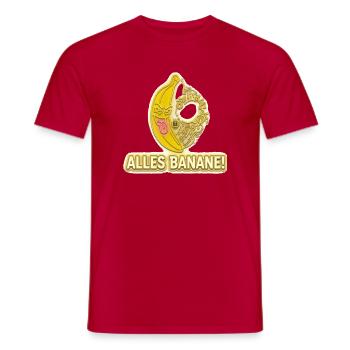 Alles Banane! – Cyber Neon Obst Design - Männer T-Shirt - Rot - Vorne - AI Model Male 178 dark (178cm)