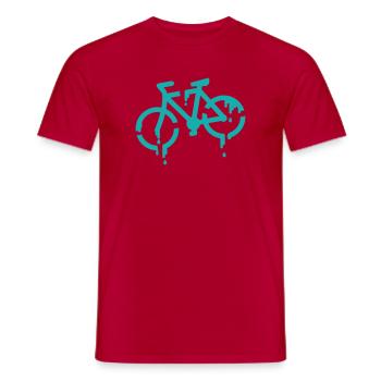 stencil bike - Männer T-Shirt - Rot - Vorne - AI Model Male 178 dark (178cm)
