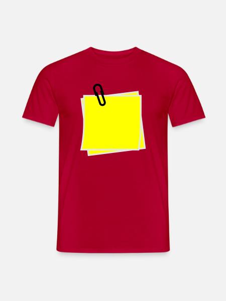 Postit | Zettel | gelber Zettel | Sticker | - Men's T-Shirt - red