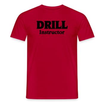 Drill Instructor - Männer T-Shirt - Rot - Vorne - AI Model Male 178 dark (178cm)