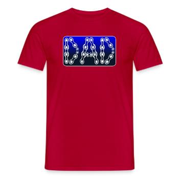 DAD CYCLING - BIKE - CHAIN - Men's T-Shirt - red - Front - AI Model Male 178 dark (178cm)