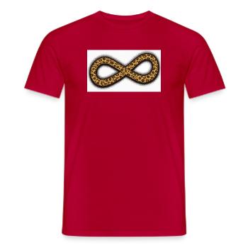 Motif Léopard Infini - T-shirt homme - rouge - Devant - AI Model Male 178 dark (178cm)