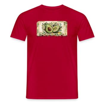 Avocado - Men's T-Shirt - red - Front - AI Model Male 178 dark (178cm)