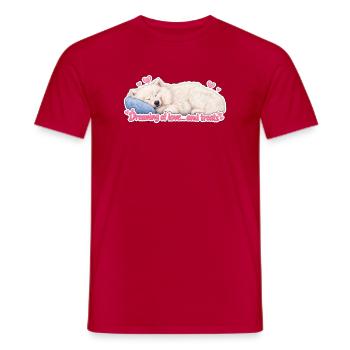 Träumen von Liebe und Leckereien - Männer T-Shirt - Rot - Vorne - AI Model Male 178 dark (178cm)