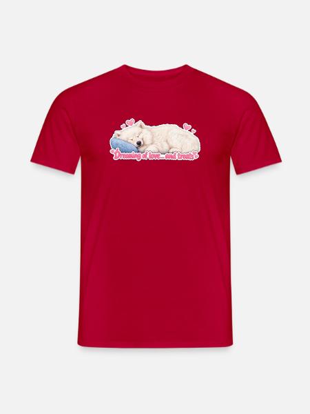Träumen von Liebe und Leckereien - Männer T-Shirt - Rot