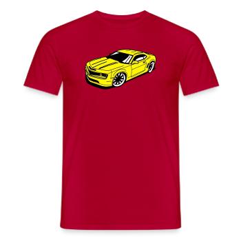 Camaro - Men's T-Shirt - red - Front - AI Model Male 178 dark (178cm)