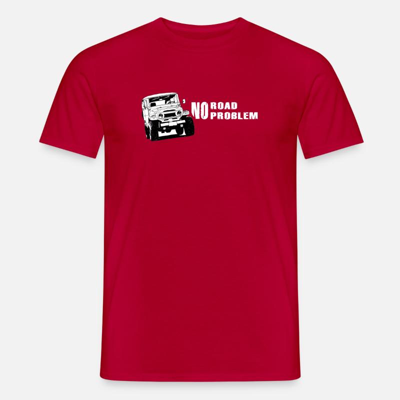 Landcruiser BJ40 No Road No Problem - Männer T-Shirt - Rot