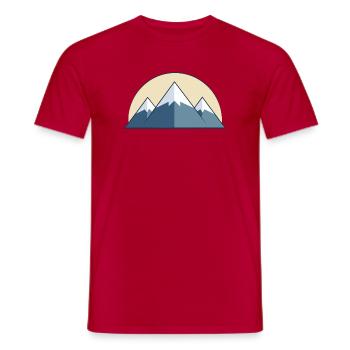 Gebirge - Männer T-Shirt - Rot - Vorne - AI Model Male 178 dark (178cm)