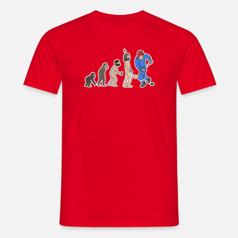 Evolution Eishockeyspieler  - Men's T-Shirt - red