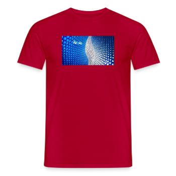Sommaire de Cobalt Bubblewave - T-shirt homme - rouge - Devant - AI Model Male 178 dark (178cm)