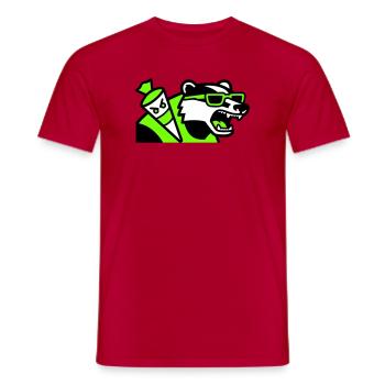 Badger Schoolbag Mascot - Men's T-Shirt - red - Front - AI Model Male 178 dark (178cm)