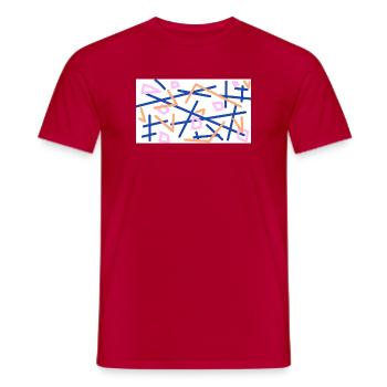 the confused life - Men's T-Shirt - red - Front - AI Model Male 178 dark (178cm)