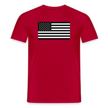 THE AMERICAN FLAG - Men's T-Shirt - red - Front - AI Model Male 178 dark (178cm)