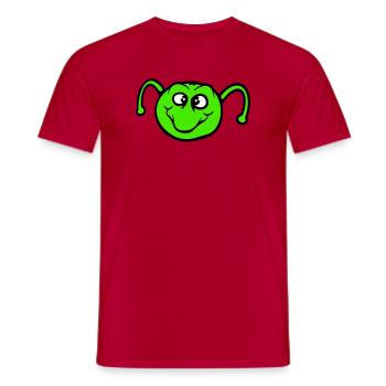 Caterpillar sweet sweet little smiles friendly happy - Men's T-Shirt - red - Front - AI Model Male 178 dark (178cm)