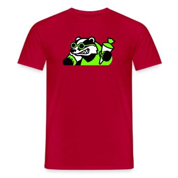 Cooler Dachs Schulanfang Icon - Männer T-Shirt - Rot - Vorne - AI Model Male 178 dark (178cm)