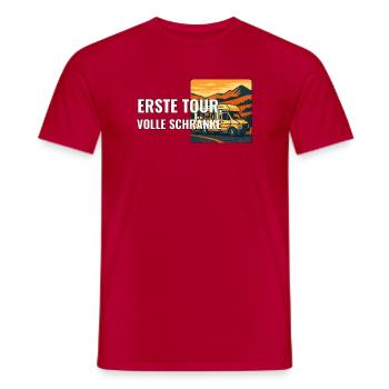 Erste Wohnmobilreise Geschenk für Anfänger - Männer T-Shirt - Rot - Vorne - AI Model Male 178 dark (178cm)