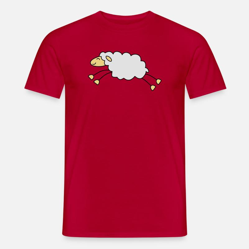 springendes schaf schäfer - Männer T-Shirt - Rot