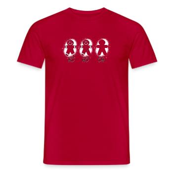 Gingerbread man - ho ho oh! Biscuits, Noël - T-shirt homme - rouge - Devant - AI Model Male 178 dark (178cm)