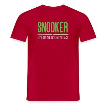 Snooker - Let's get the.boys on the baize - Men's T-Shirt - red - Front - AI Model Male 178 dark (178cm)