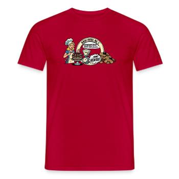 Kuchen - Männer T-Shirt - Rot - Vorne - AI Model Male 178 dark (178cm)