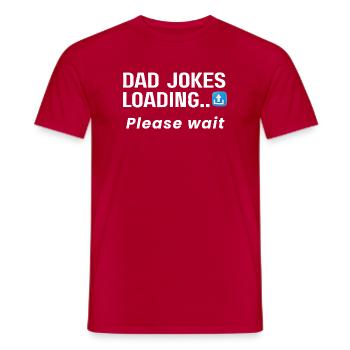 Blagues de papa Chargement, veuillez patienter t-shirt - T-shirt homme - rouge - Devant - AI Model Male 178 dark (178cm)