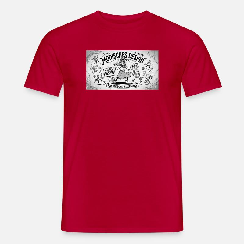 Nähkunst Modedesign Comic - Männer T-Shirt - Rot