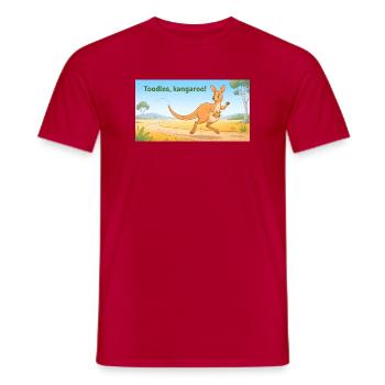 TOODLES KANGAROO - Männer T-Shirt - Rot - Vorne - AI Model Male 178 dark (178cm)