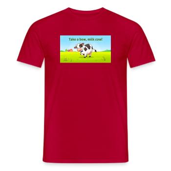 NIMM EINE VERBEUGUNG MILCHKUH - Männer T-Shirt - Rot - Vorne - AI Model Male 178 dark (178cm)