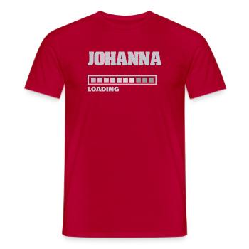 Geburt Johanna - Männer T-Shirt - Rot - Vorne - AI Model Male 178 dark (178cm)