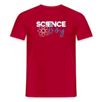 Science Boy - Männer T-Shirt - Rot - Vorne - AI Model Male 178 dark (178cm)