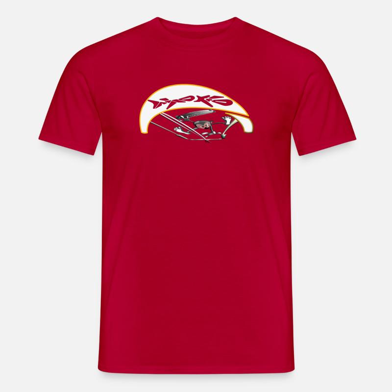 Kiter actif avec trajectoire dynamique - T-shirt homme - rouge