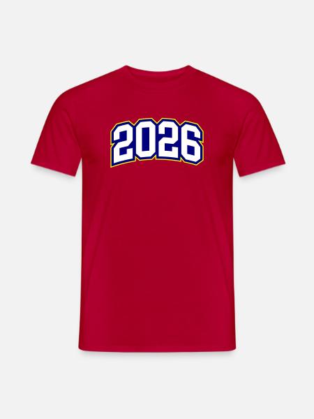 2026 Jahr - Männer T-Shirt - Rot