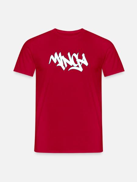 Minga Graffiti Neon Outline München - Männer T-Shirt - Rot