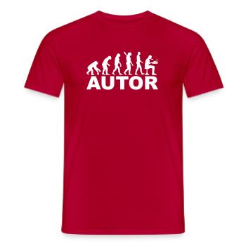 Autor - Männer T-Shirt - Rot - Vorne - AI Model Male 178 dark (178cm)
