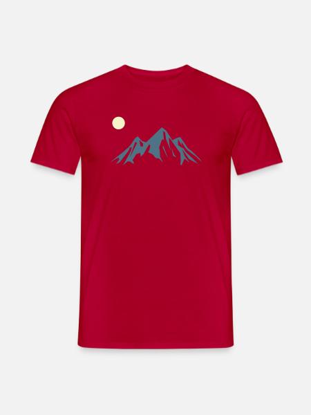 Mountain Silhouette Sunrise - Men's T-Shirt - red