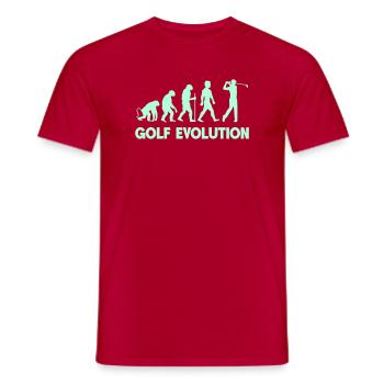 Golf Evolution Silhouettes - T-shirt homme - rouge - Devant - AI Model Male 178 dark (178cm)