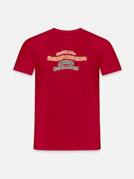 Sozial Überfordert Aber Stylisch - retro - Männer T-Shirt - Rot