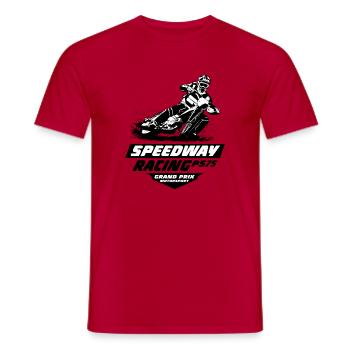 Speedway - Motorcycle Speedway - Männer T-Shirt - Rot - Vorne - AI Model Male 178 dark (178cm)